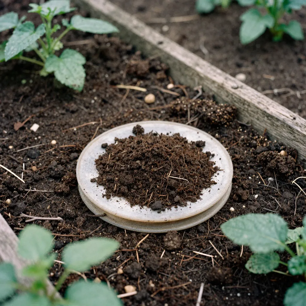 Healthy organic soil with rich texture