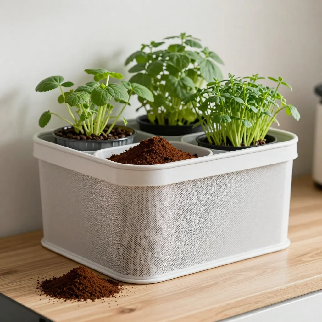 Natural photography of composting materials